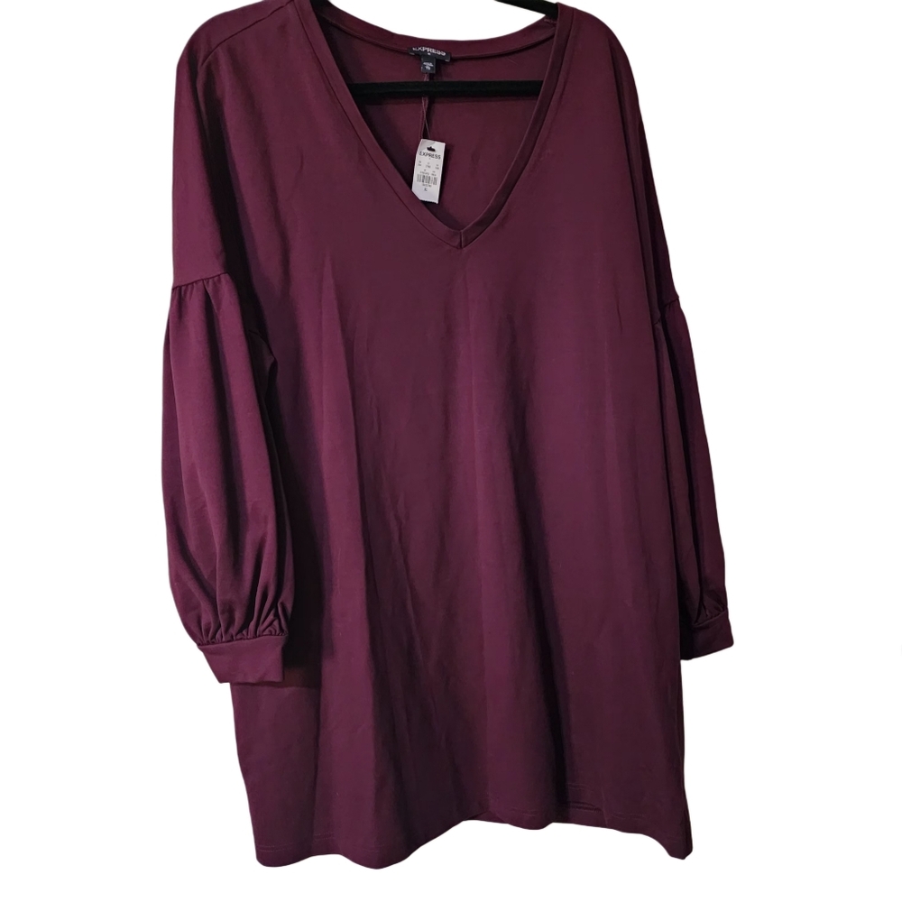 EXPRESS burgundy dress trending fall color size XL fall colors dress new tag